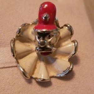 Vintage Clown Lapel Pin 1950s RARE